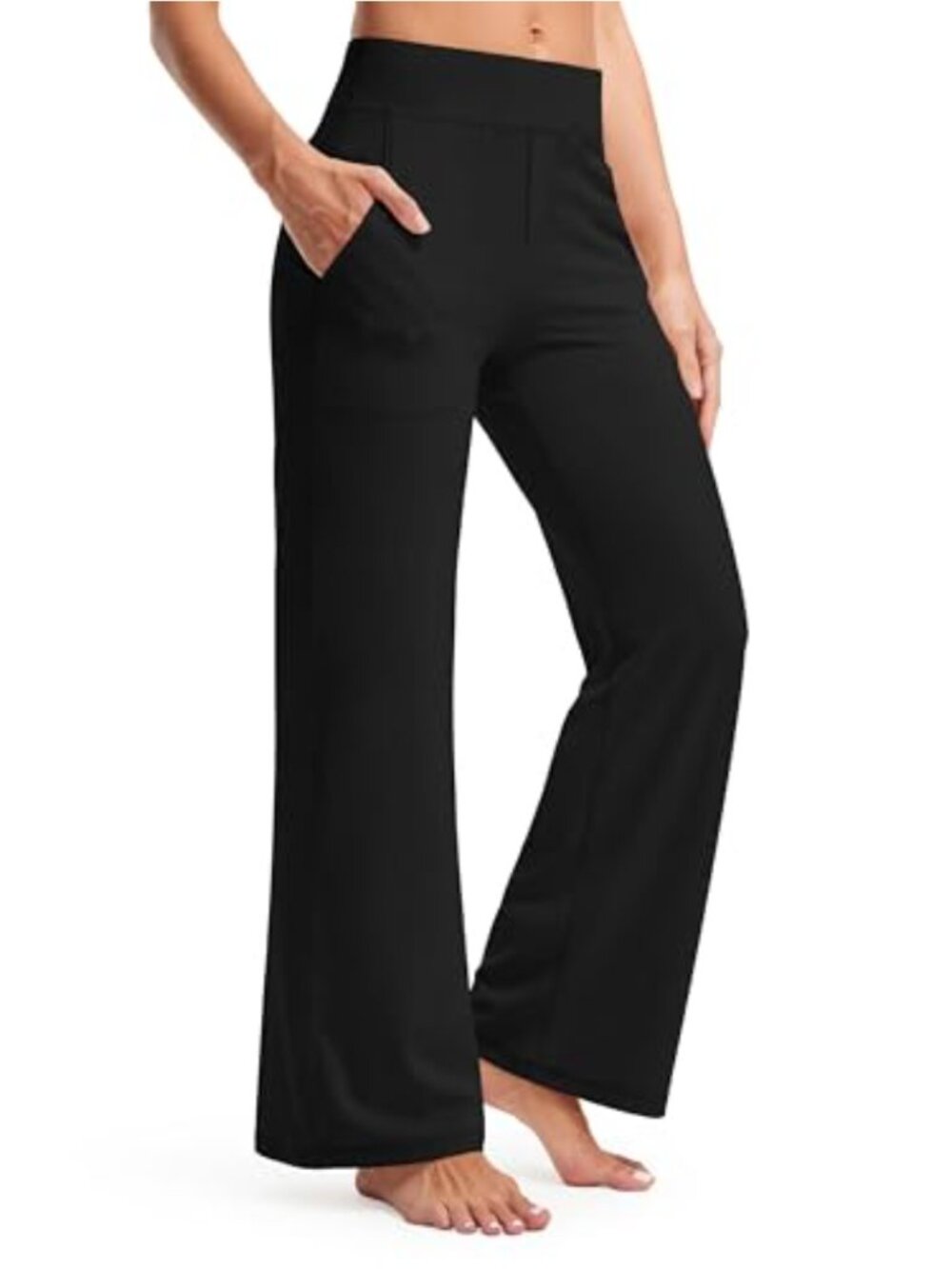 Wide Leg Yoga Pants with Pockets High Waist Stretchy Sweatpants